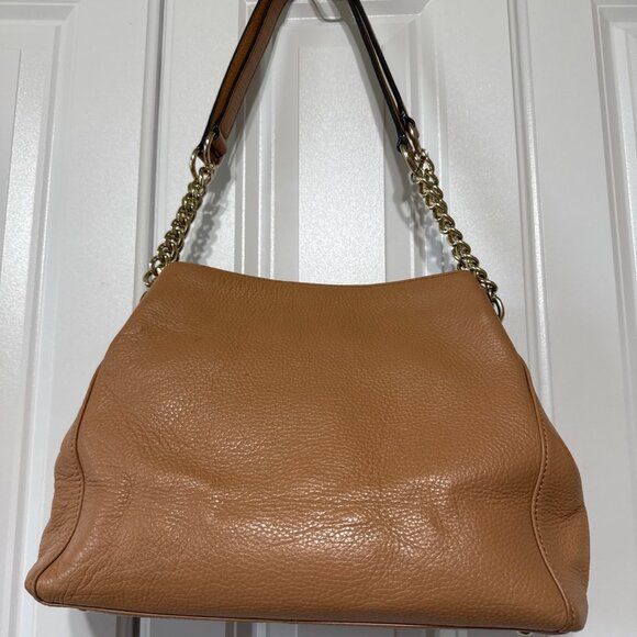 KARL LAGERFELD Triple Compartment Chain Shoulder Bag Beige Vegan Leather - Picture 2 of 14